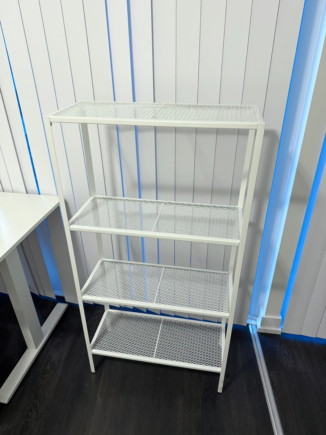 IKEA White Metal Mesh Shelf / Plant Stand - Excellent Condition