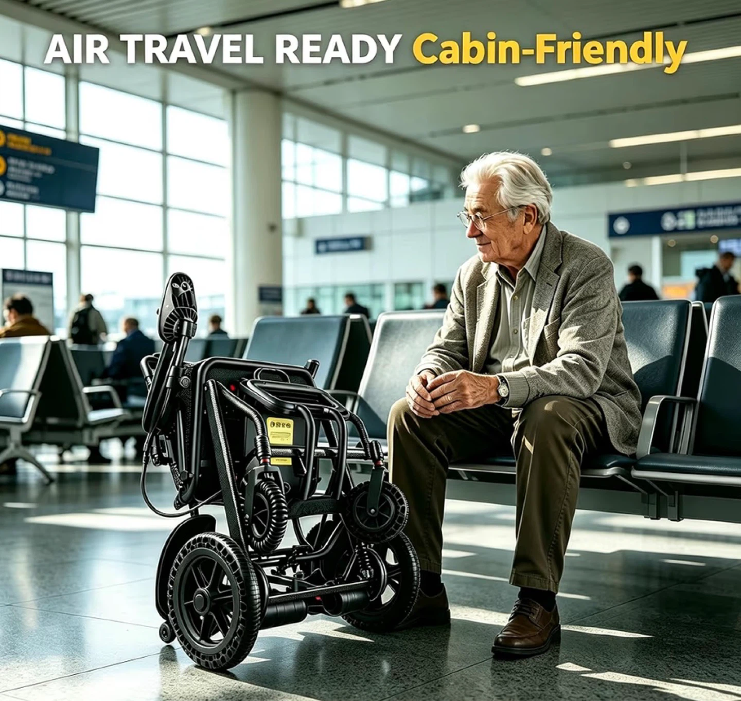 Wheelchair lightweight folding electric - photo 5