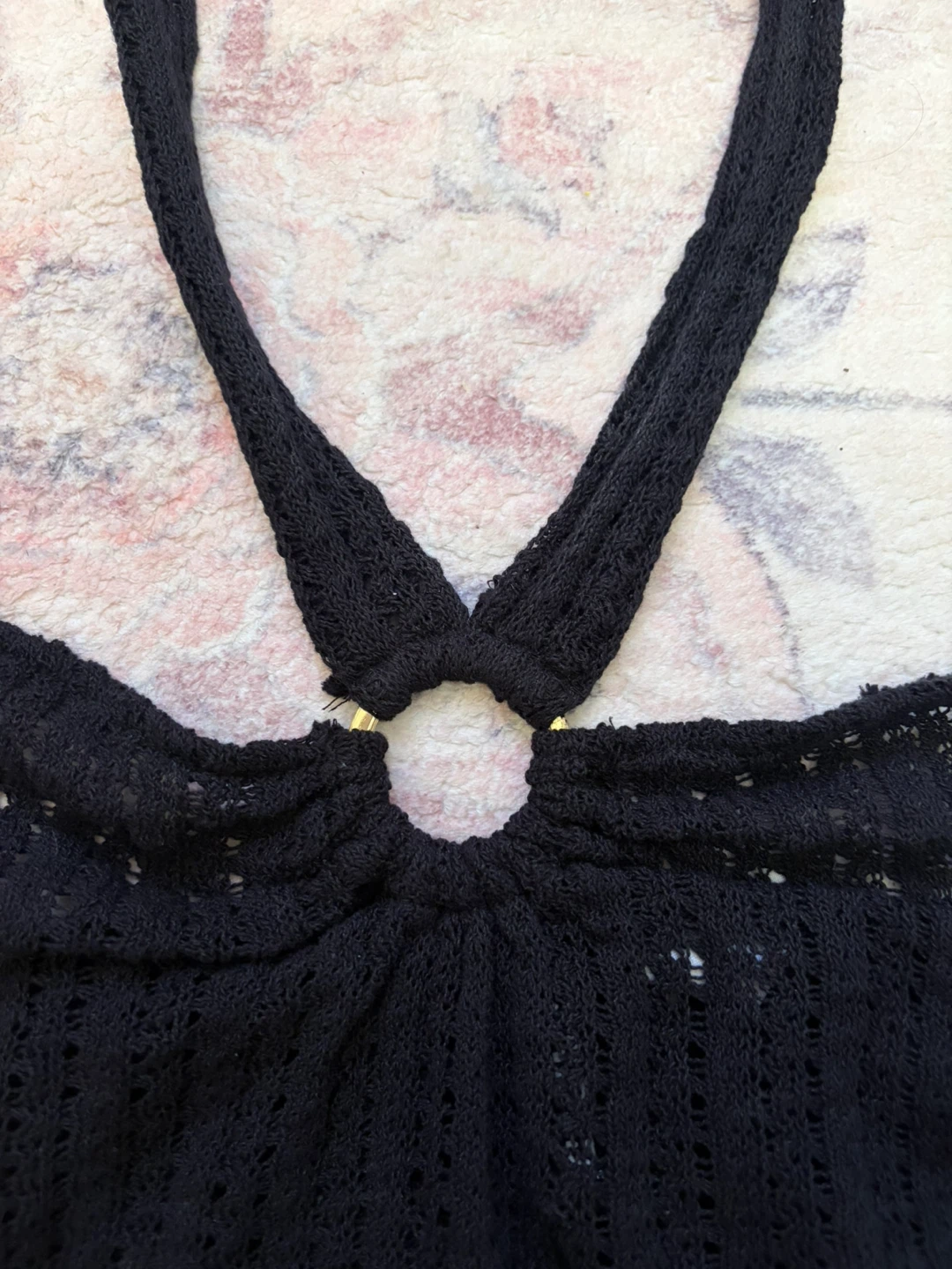H&M Black Crochet Halter Top - photo 2