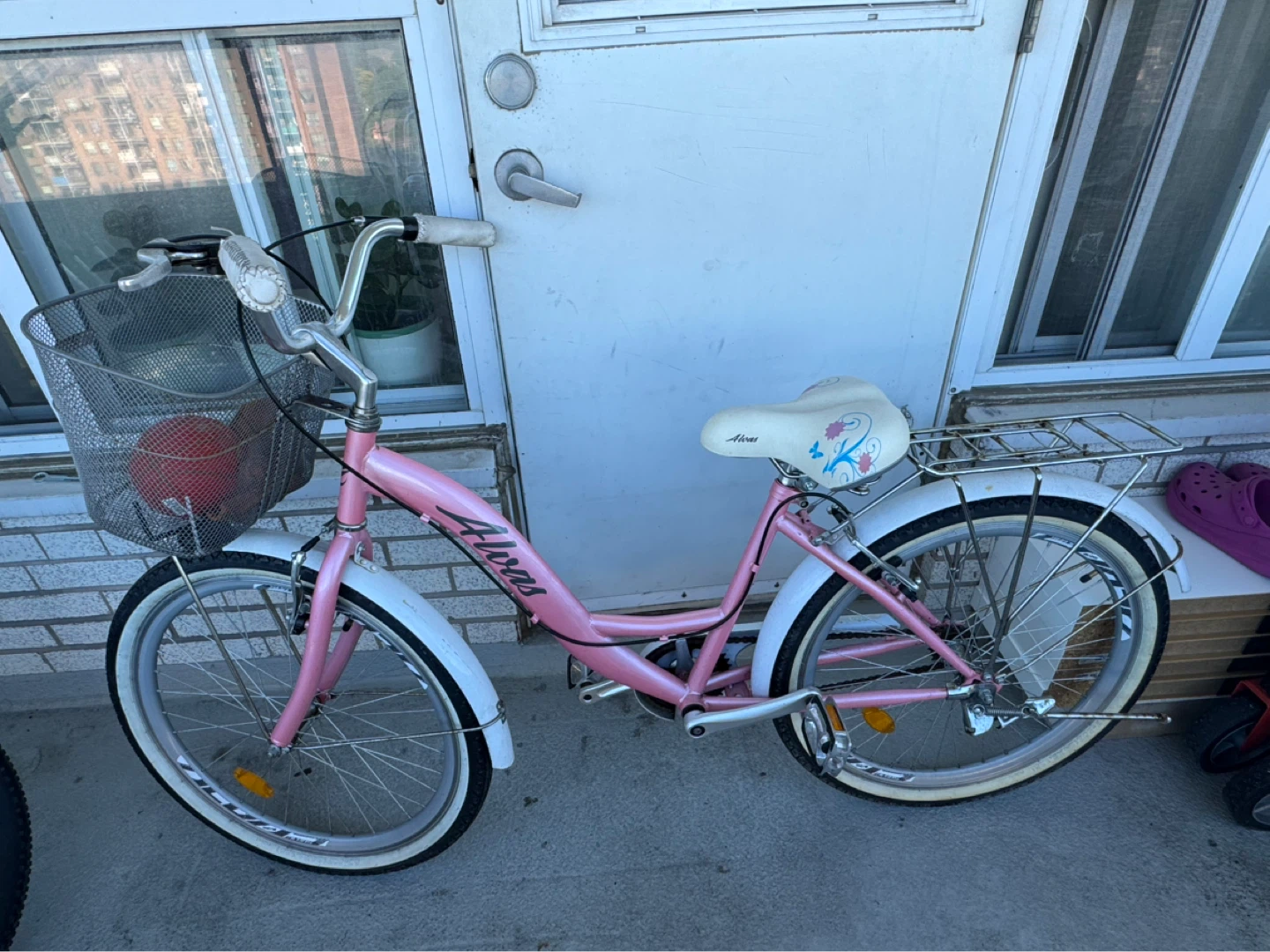 Pink Cruiser Bicycle with Basket - photo 3