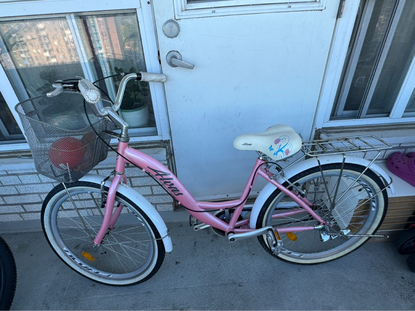 Pink Cruiser Bicycle with Basket - photo 4