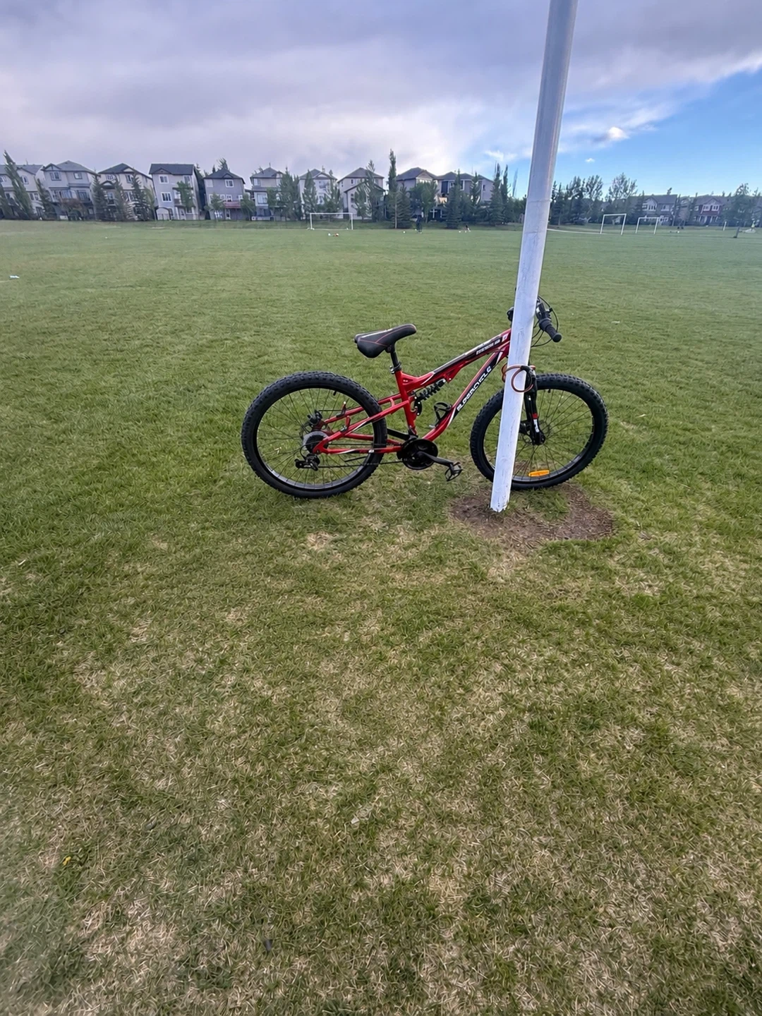 Red Full Suspension Mountain Bike