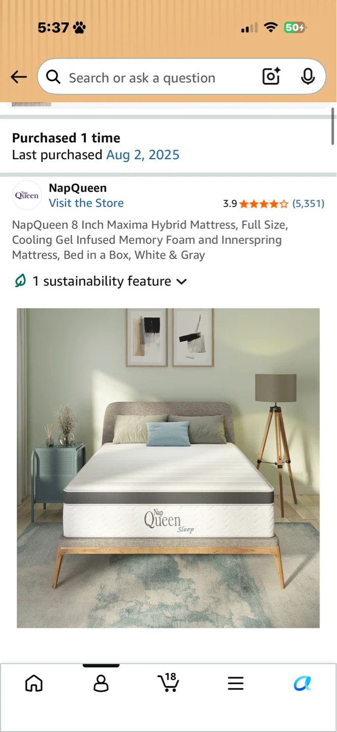 Full Size Hybrid Mattress - Clean & Comfortable - $25 OBO - photo 3