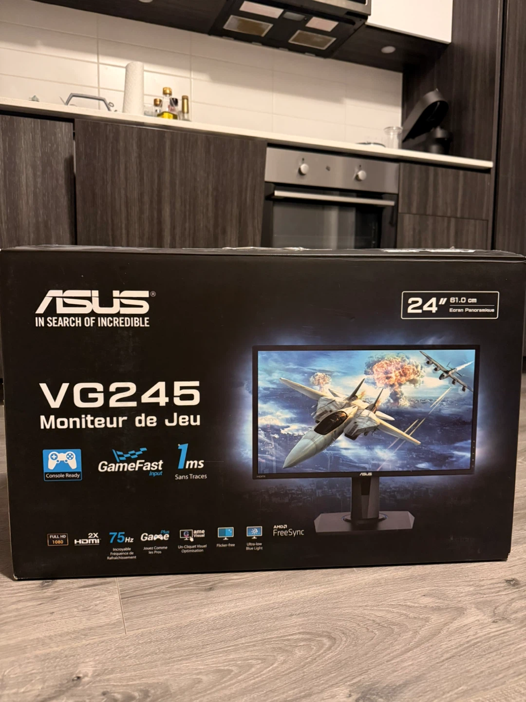 ASUS VG245 24" Gaming Monitor and ikea stand