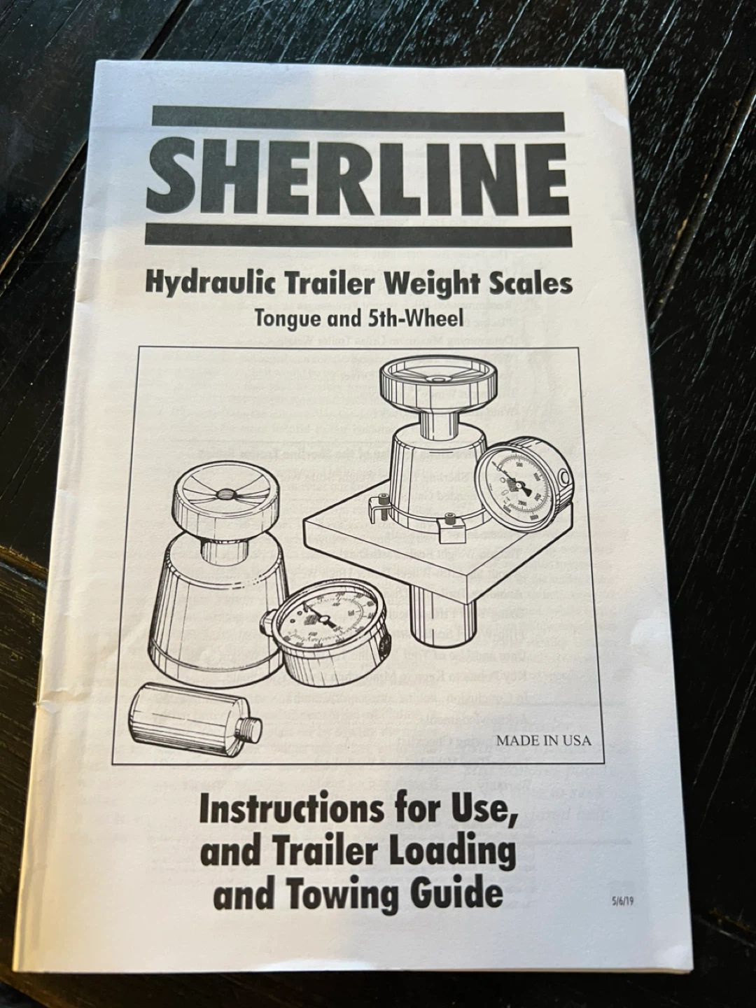 Sherline Hydraulic Trailer Weight Scales