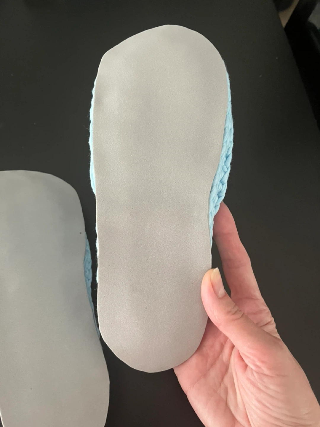 Light Blue Crochet Slippers Handmade - photo 3