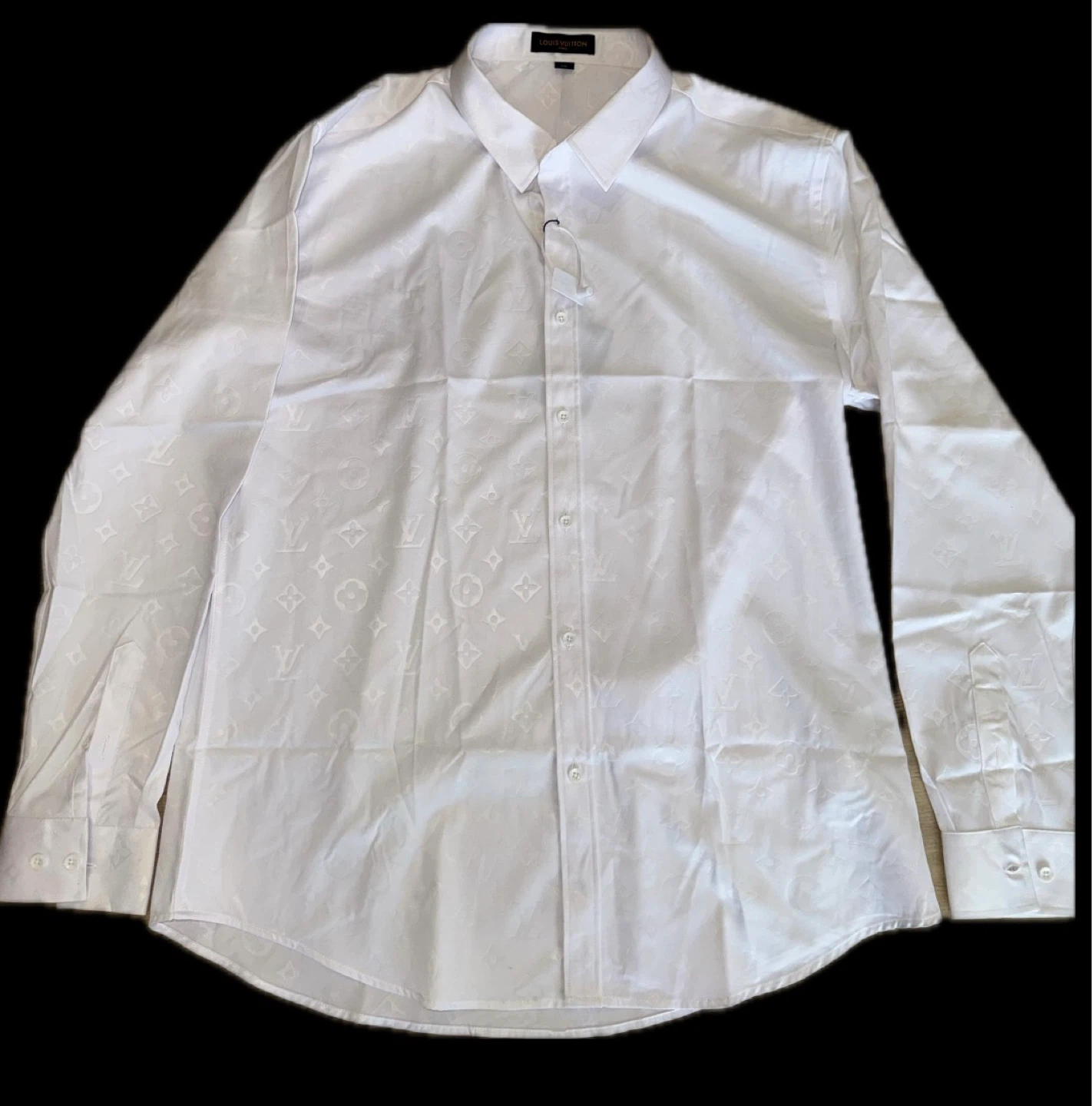 Louis Vuitton White Monogram Button-Up Shirt XXL
