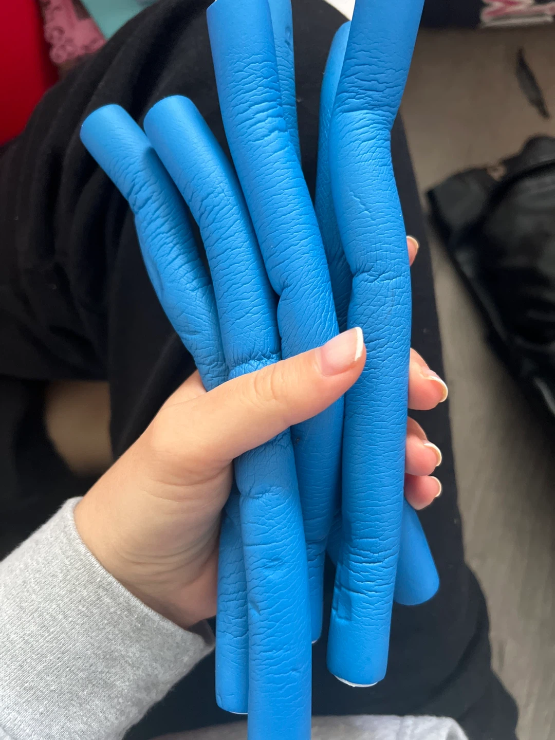 Blue Foam Hair Rollers