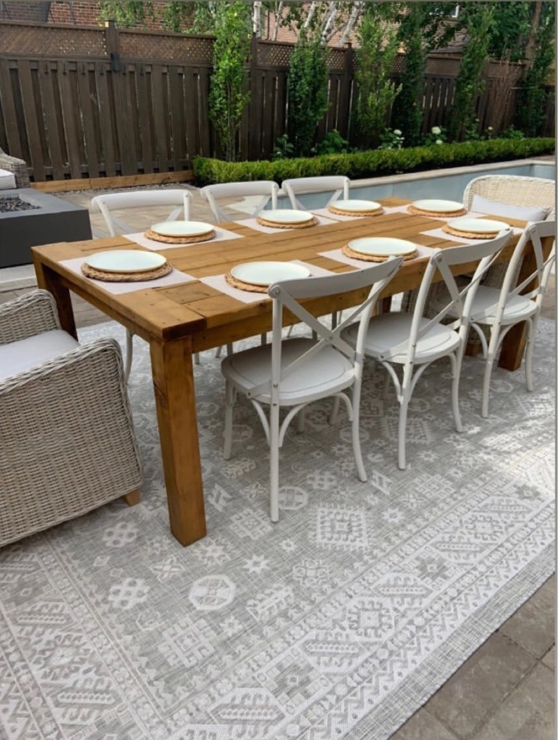 Custom Farmhouse Dining Table - seats 8