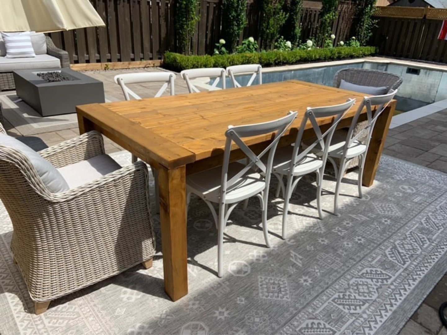 Custom Farmhouse Dining Table - seats 8 - photo 2