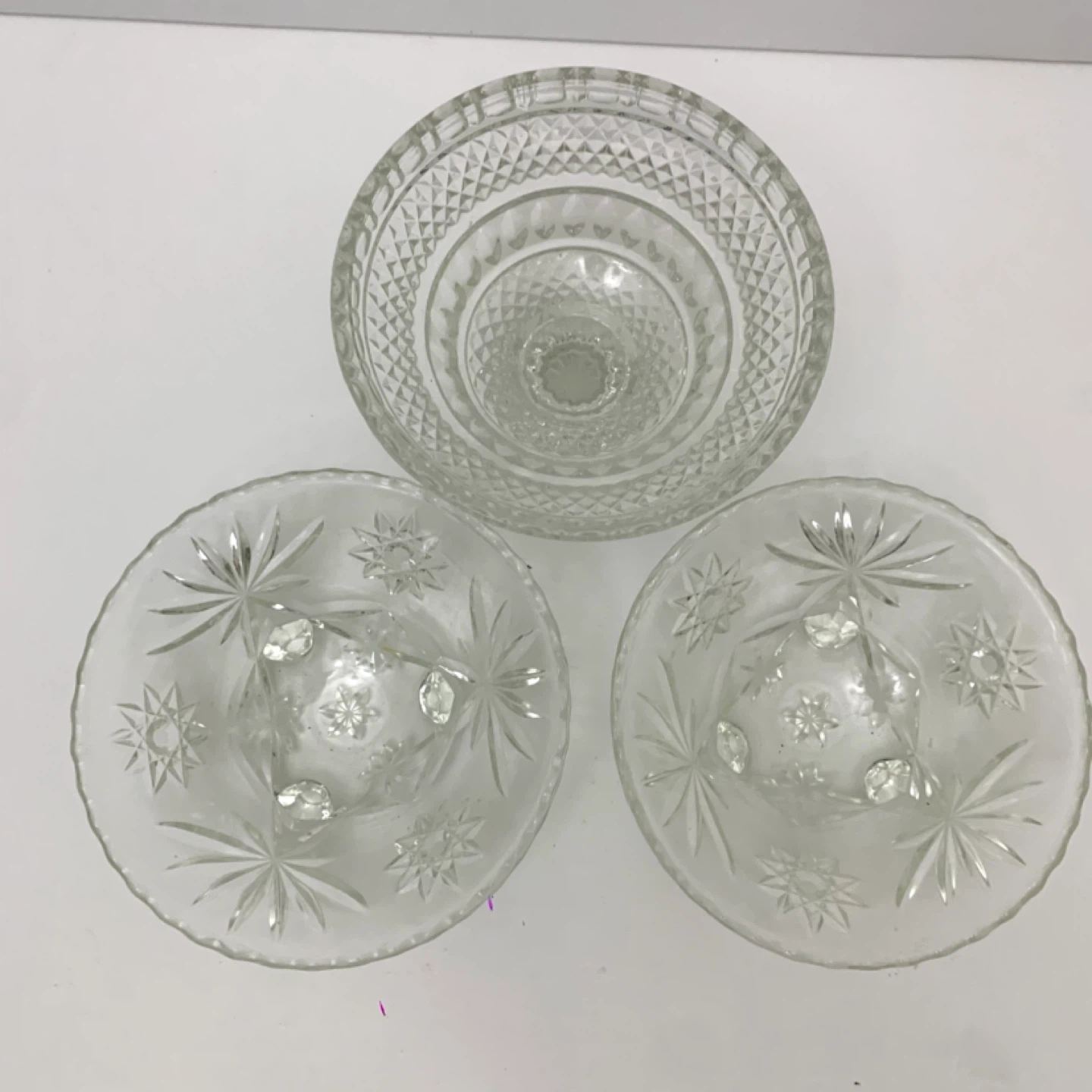 Glass Serving Bowls Dessert Bowls Pedestal Dining Bowls Set Of 3 - photo 2