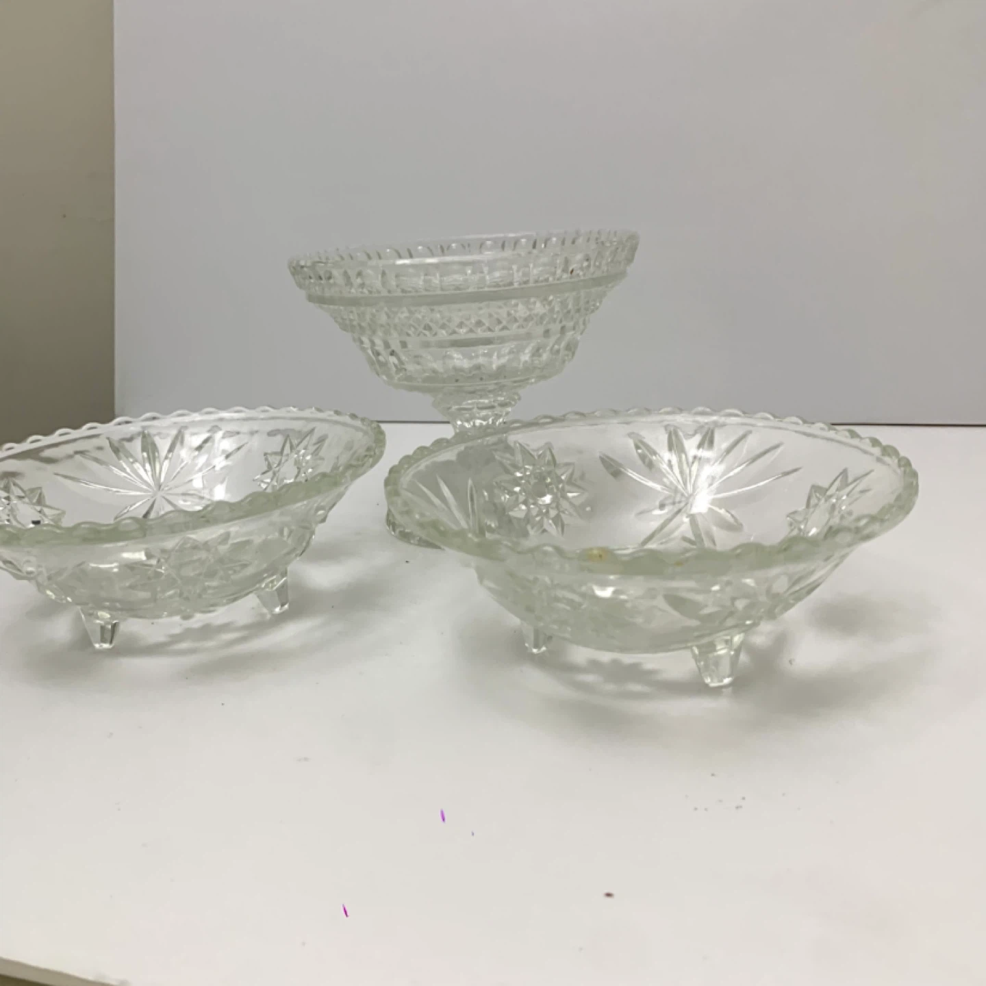 Glass Serving Bowls Dessert Bowls Pedestal Dining Bowls Set Of 3 - photo 4