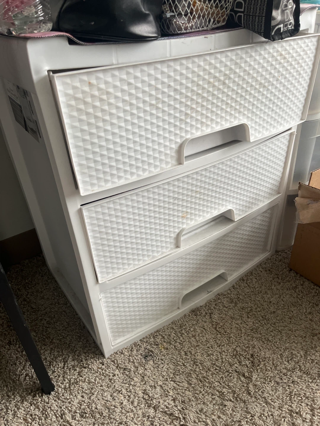 White 3-Drawer Plastic Storage Unit - photo 2