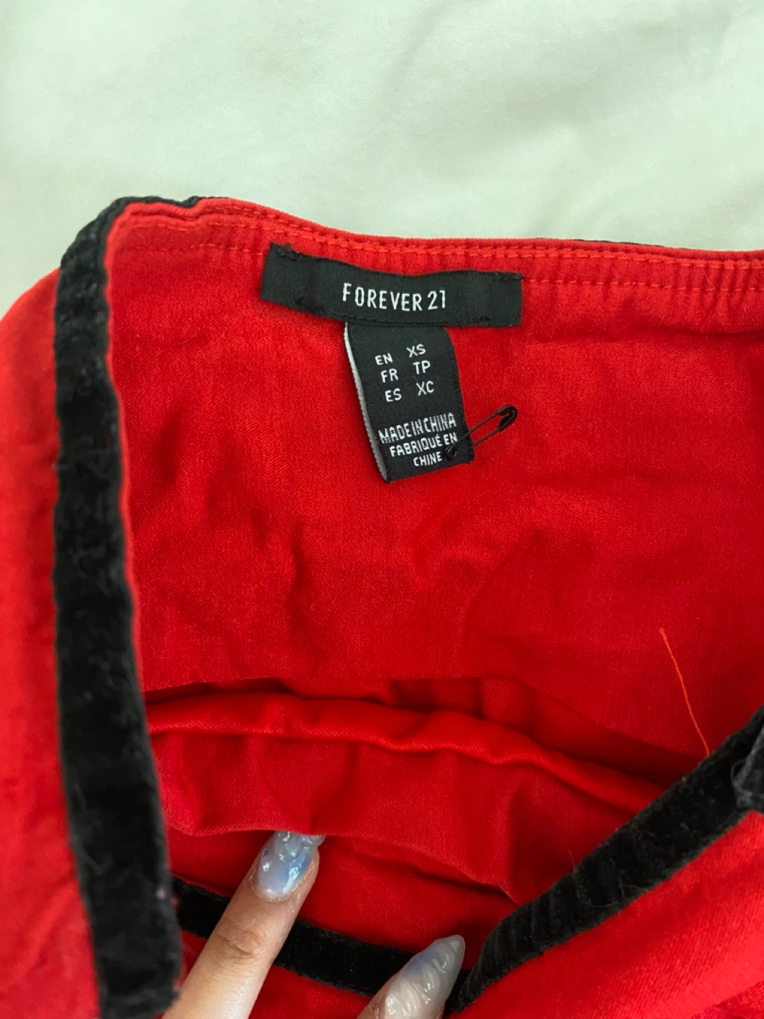 Forever 21 Red Skirt with Black Trim - photo 2