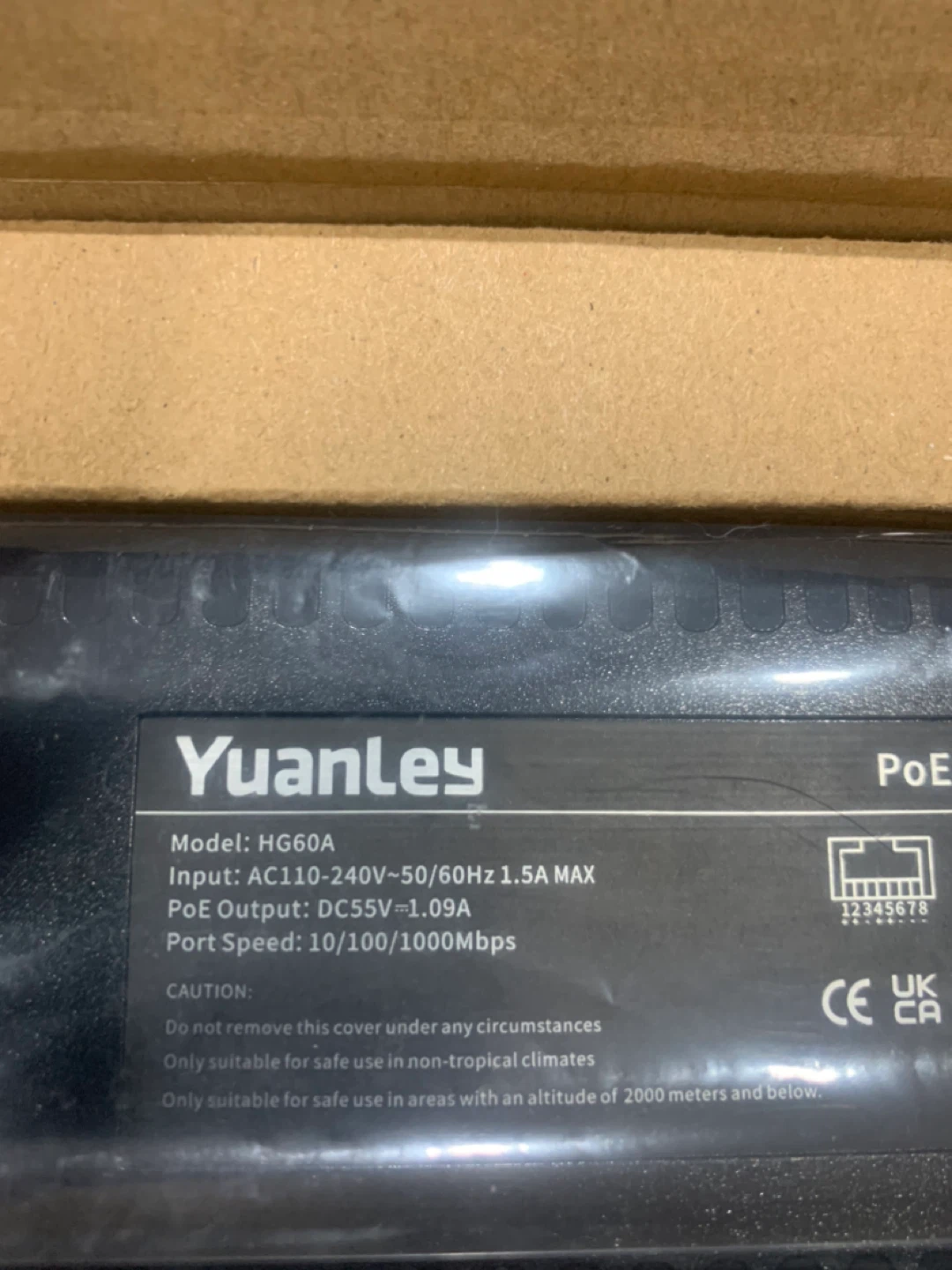 Yuanley HG60A Gigabit PoE++ Injector Adapter - photo 3