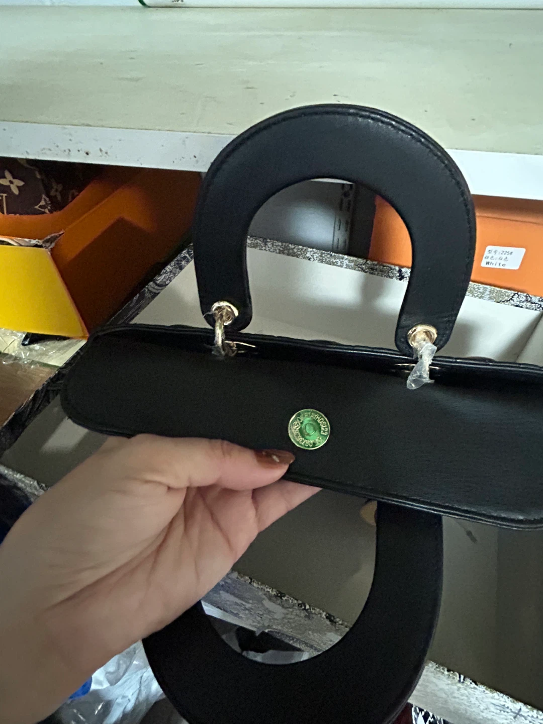 Black Leather Lady Handbag - photo 5