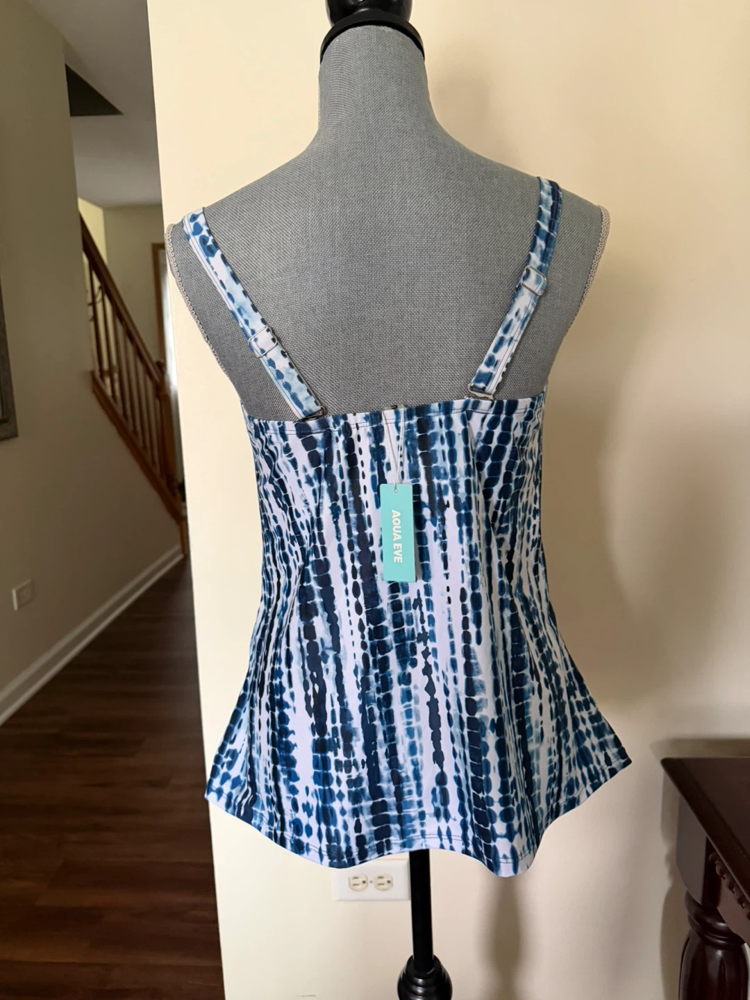 Aqua Eve Blue Tie-Dye Swim Tankini Top - photo 2