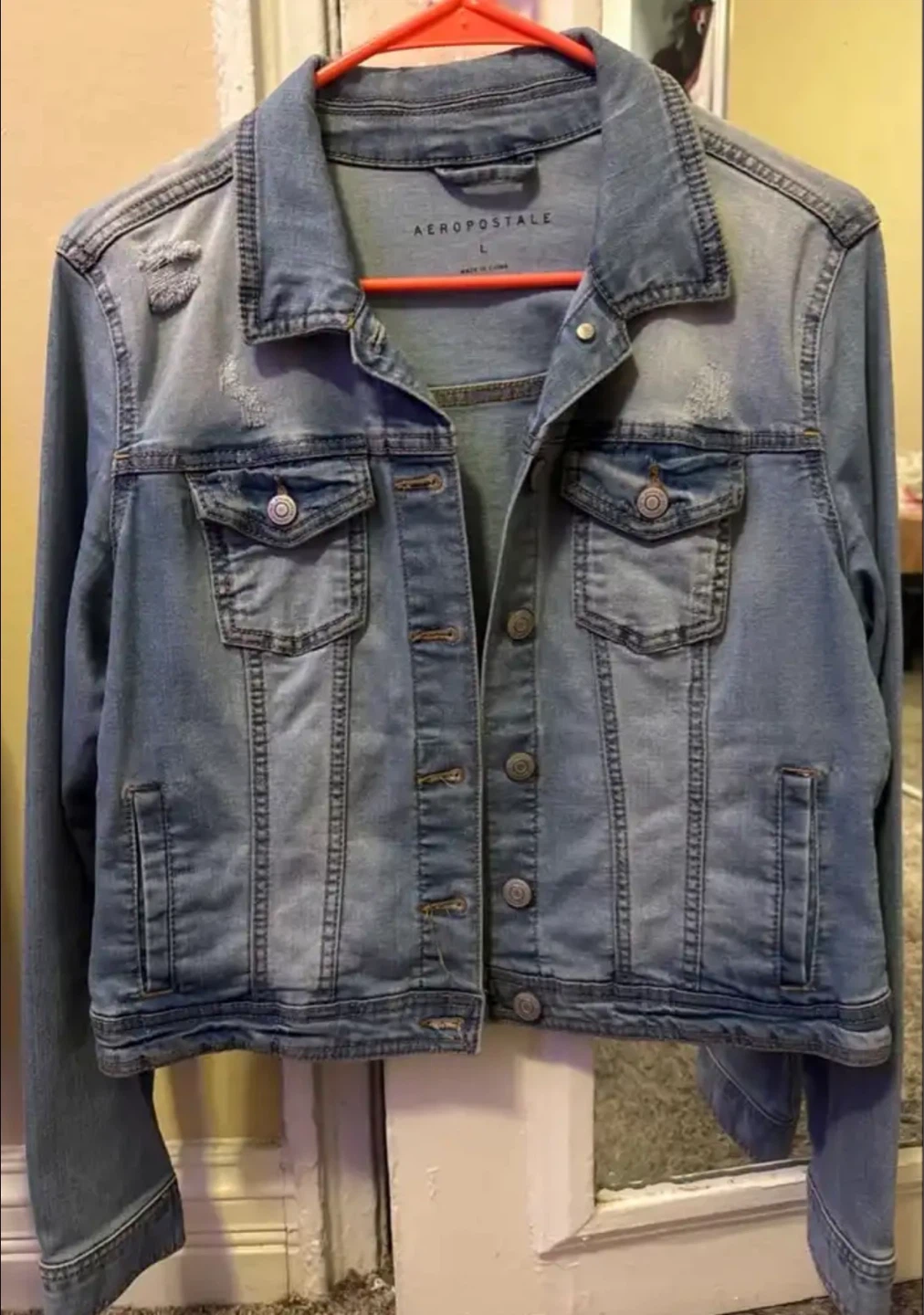 Aeropostale Distressed Denim Jacket