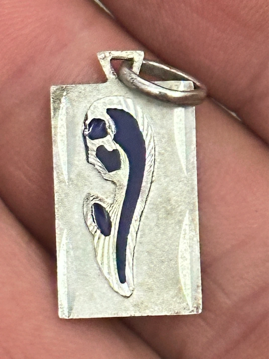 Vintage European 800 Virgin Mary Enamel Silver Charms - photo 2