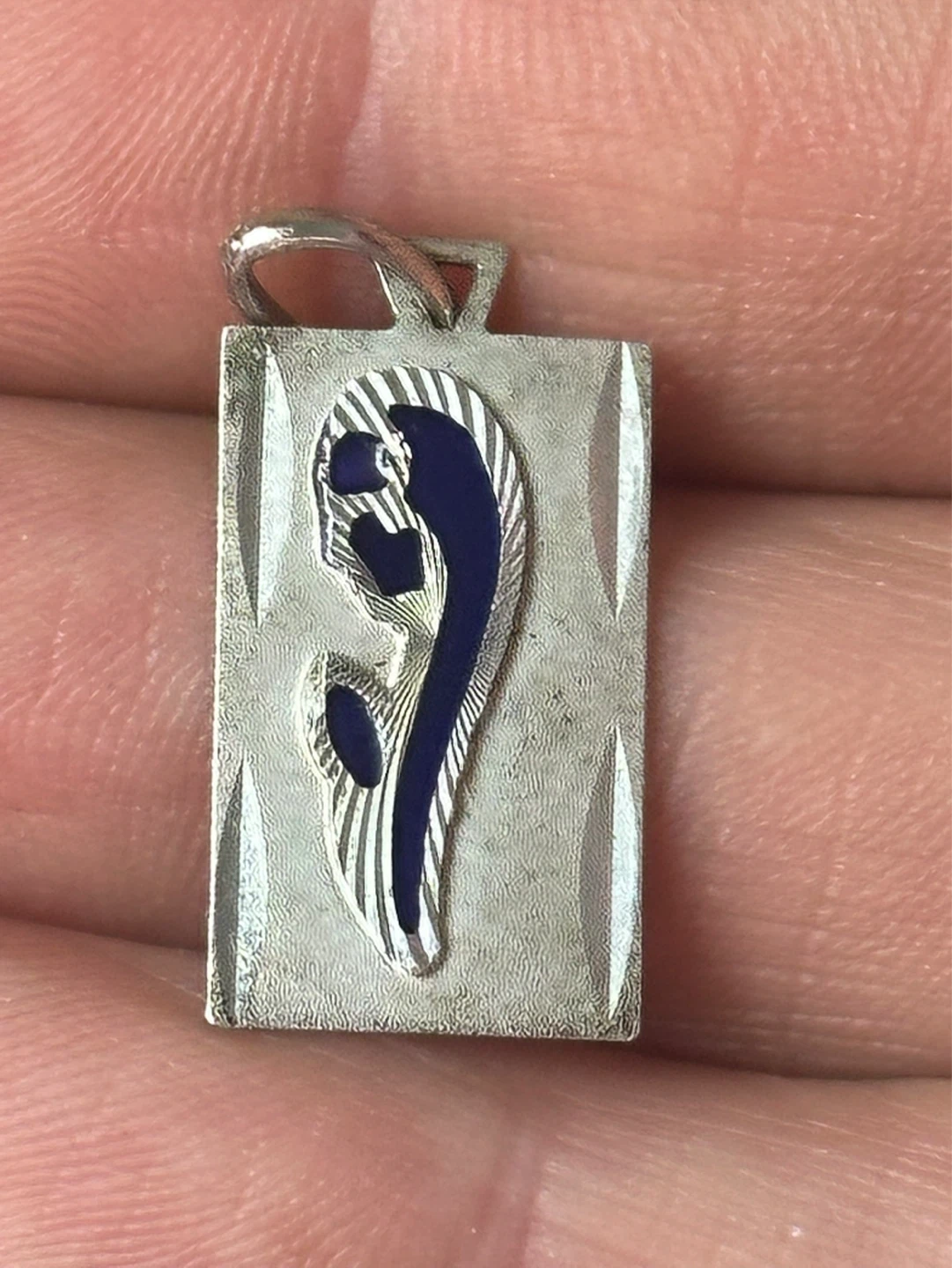 Vintage European 800 Virgin Mary Enamel Silver Charms - photo 3