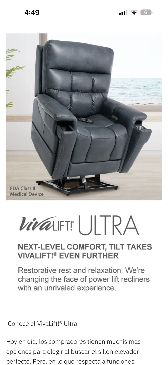 Vivalift Ultra Power Lift Recliner Chair - Large - photo 2