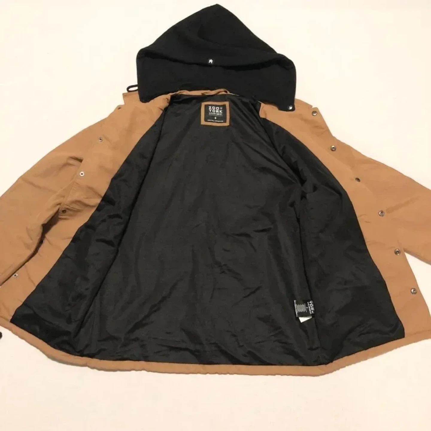 Zoo York Tan & Black Hooded Coach Jacket - photo 2