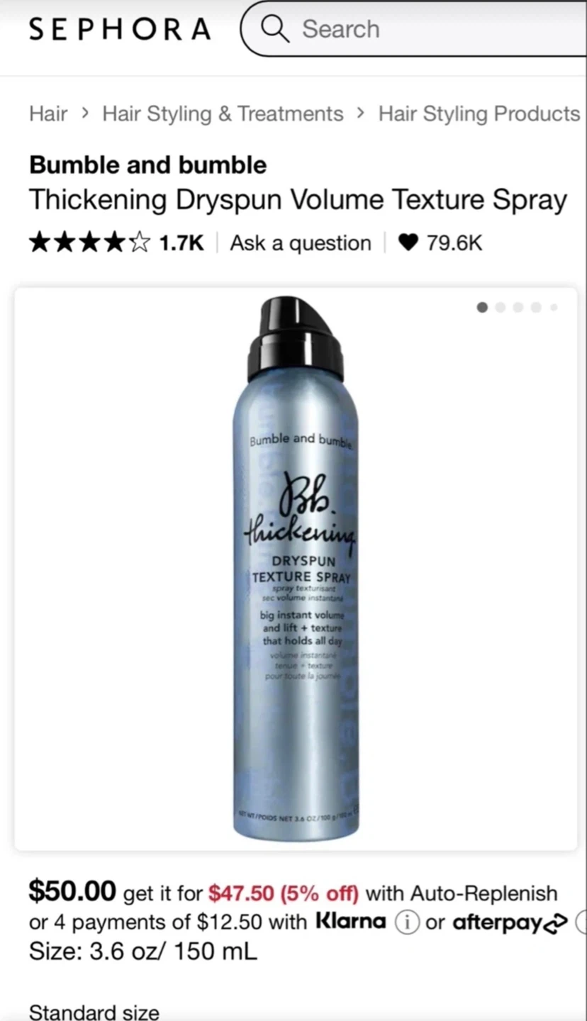 Bumble and bumble Thickening Dryspun Texture Spray - Light - photo 2