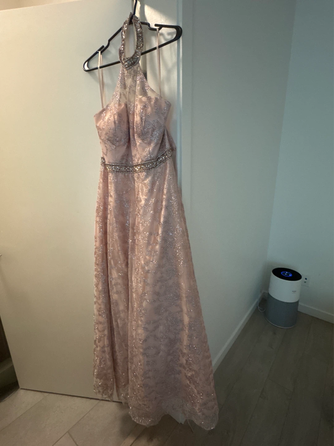 Melanie Lyne Pink Beaded Formal Dress