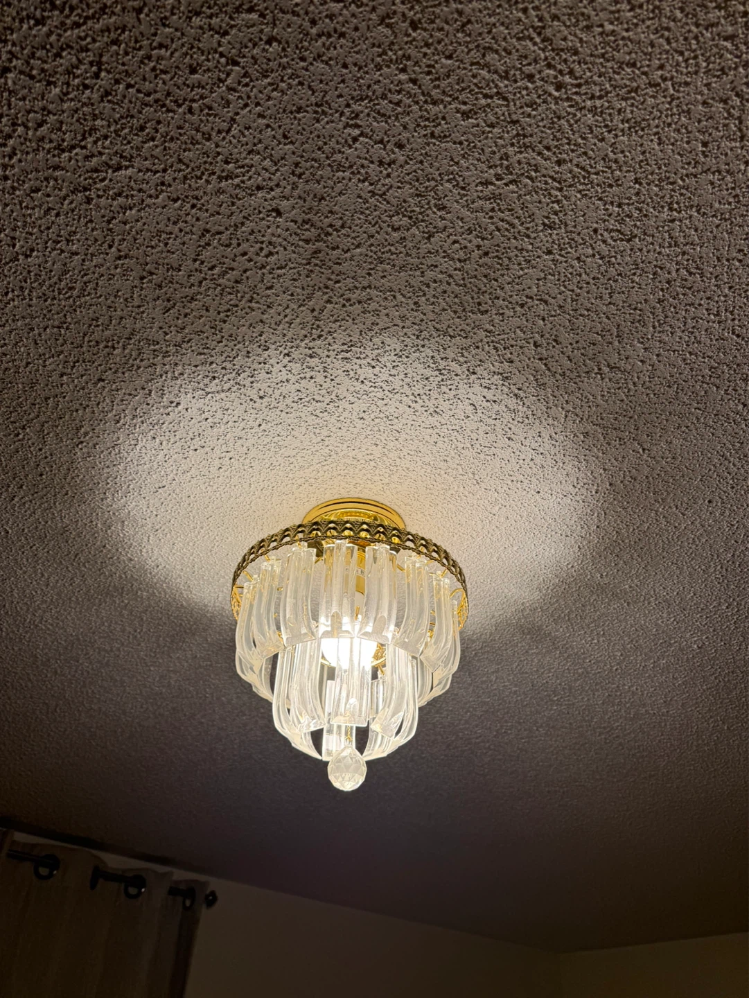 Gold and Crystal Chandelier Ceiling Light