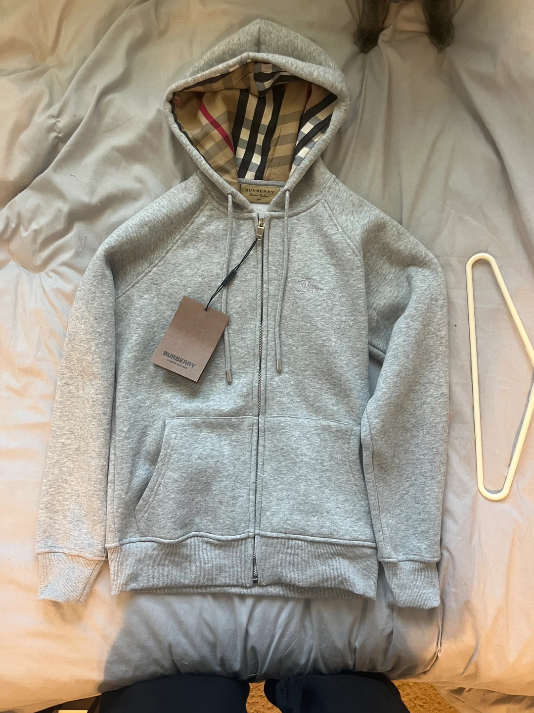 Grey Burberry Hoodie - Fits like XS
