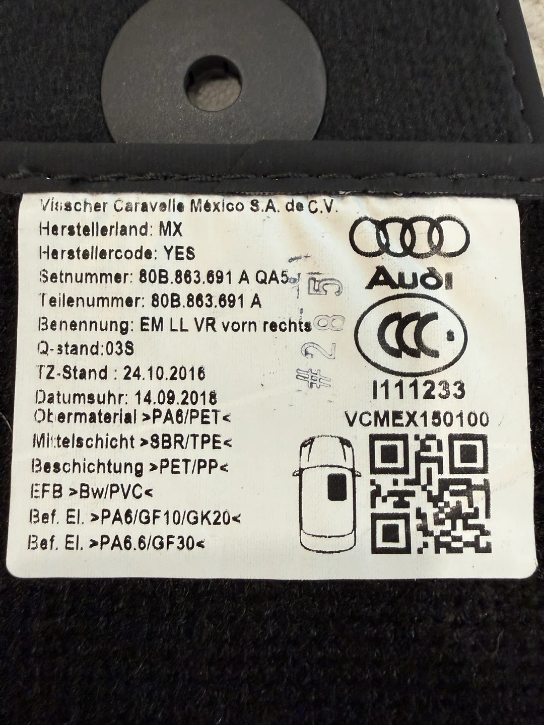 Audi Q5 Floor Mat Set - photo 2