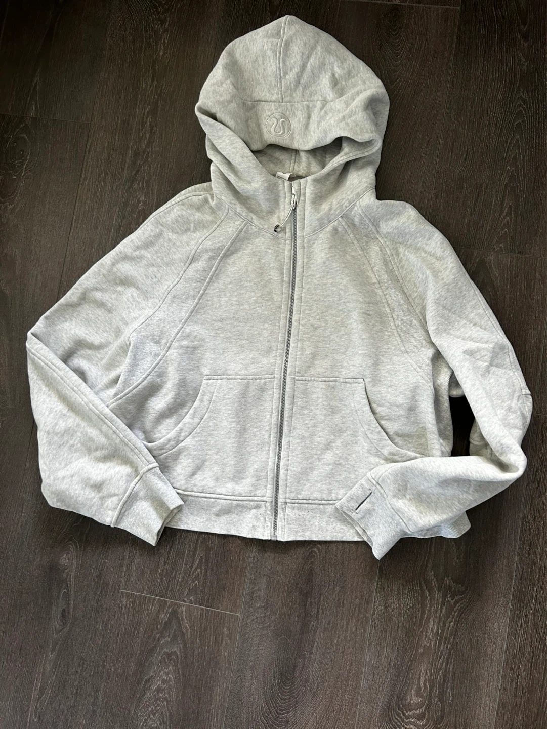 Lululemon Oversized Grey Full Zip Scuba