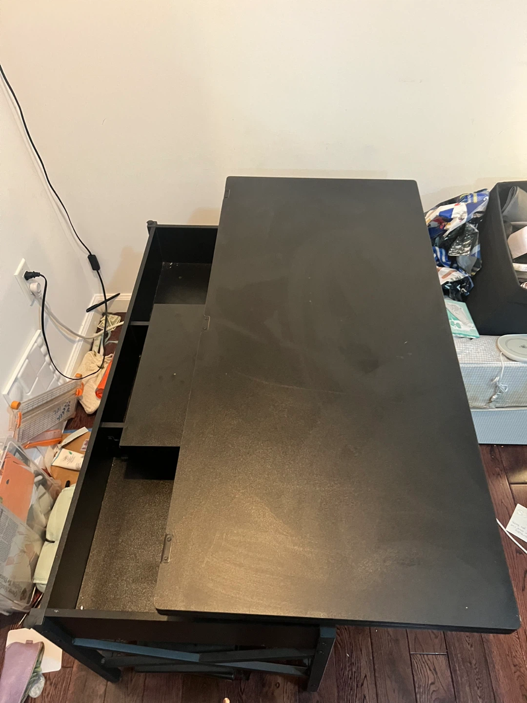 Black Lift Top Coffee Table with Storage - photo 5