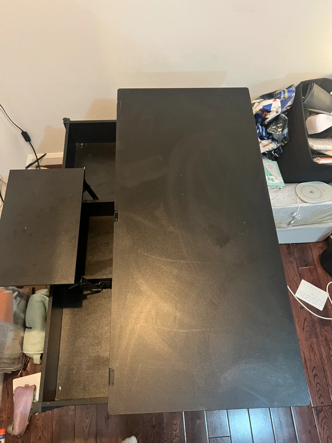 Black Lift Top Coffee Table with Storage - photo 4