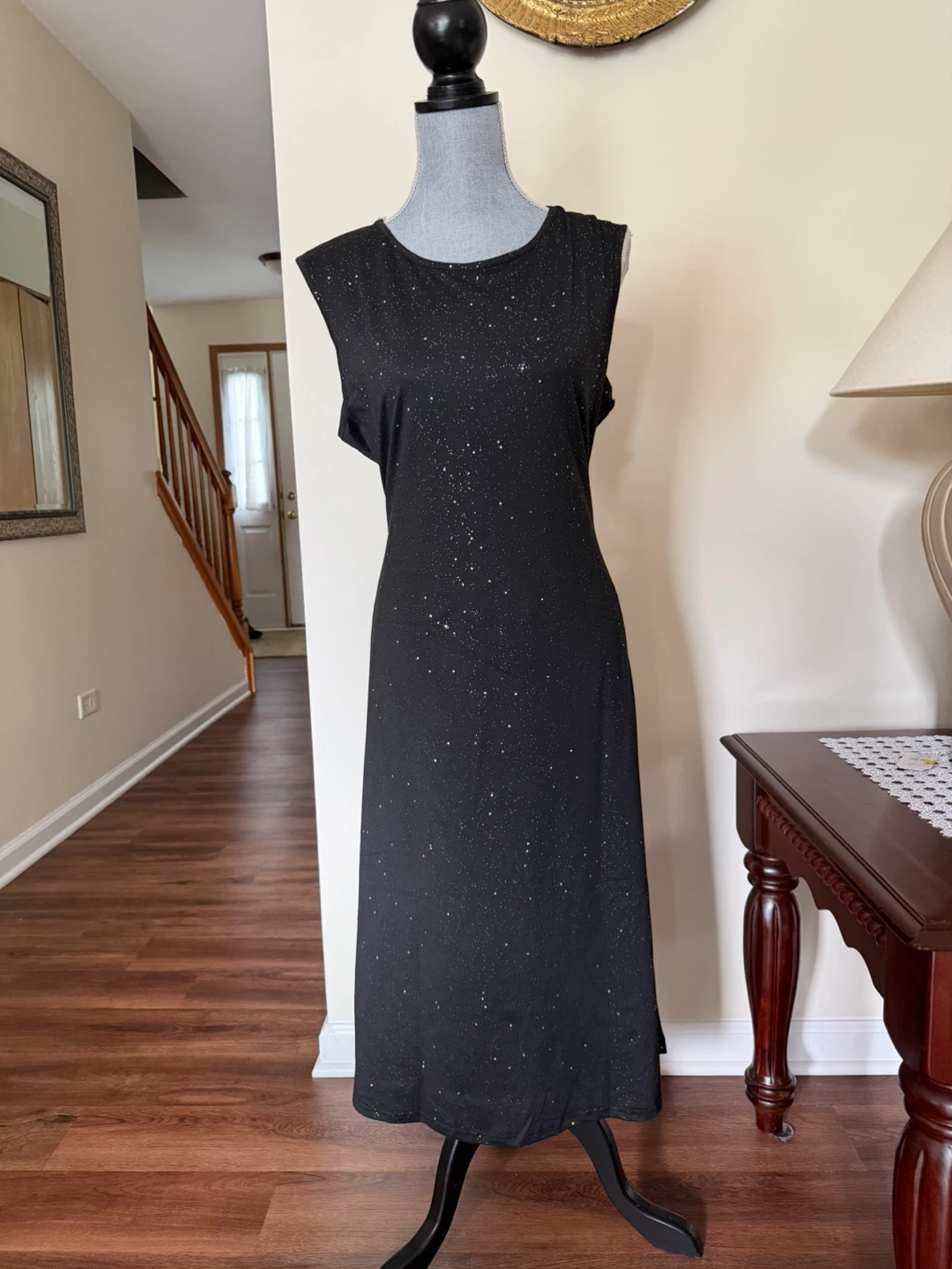 Black Sparkle Maxi Dress XXL