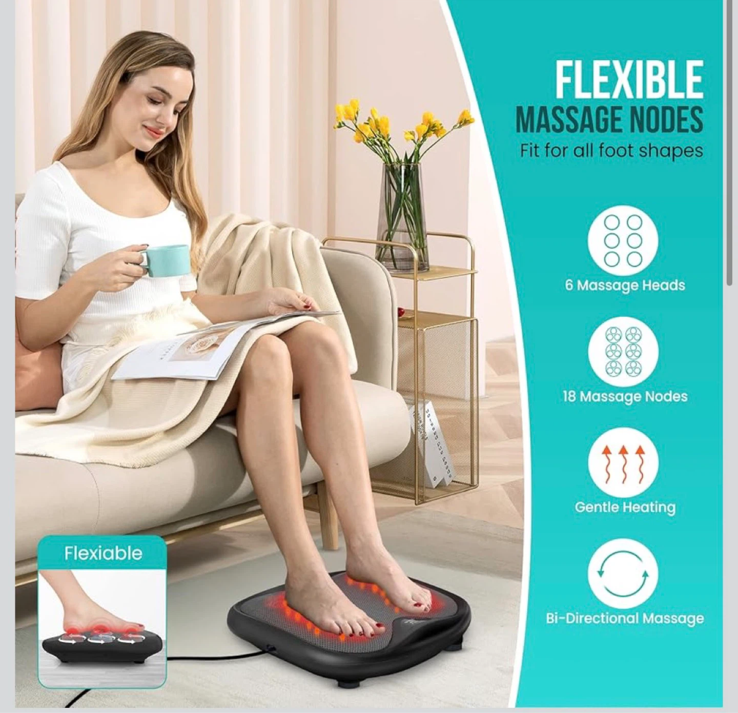Snailax Shiatsu Foot Massager with Heat SL-593 - photo 3