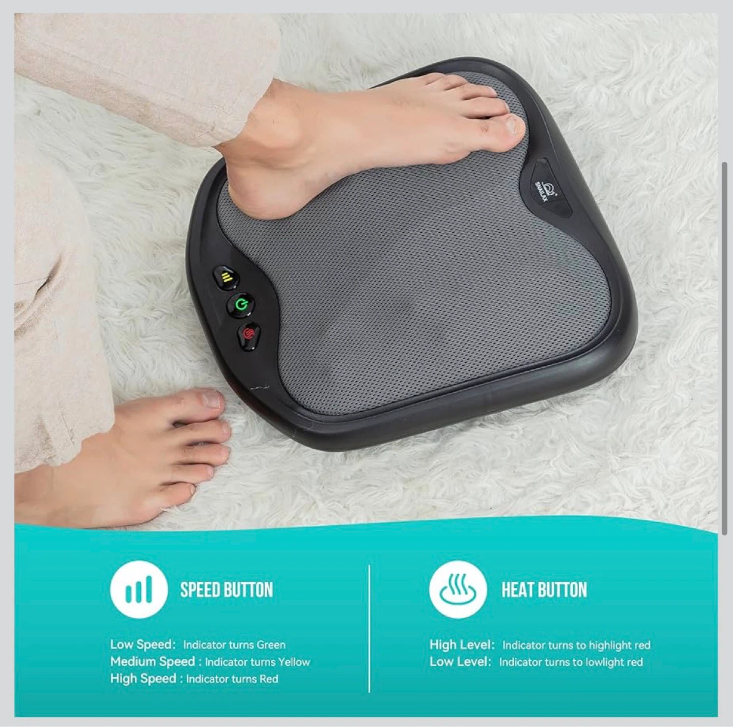 Snailax Shiatsu Foot Massager with Heat SL-593 - photo 5