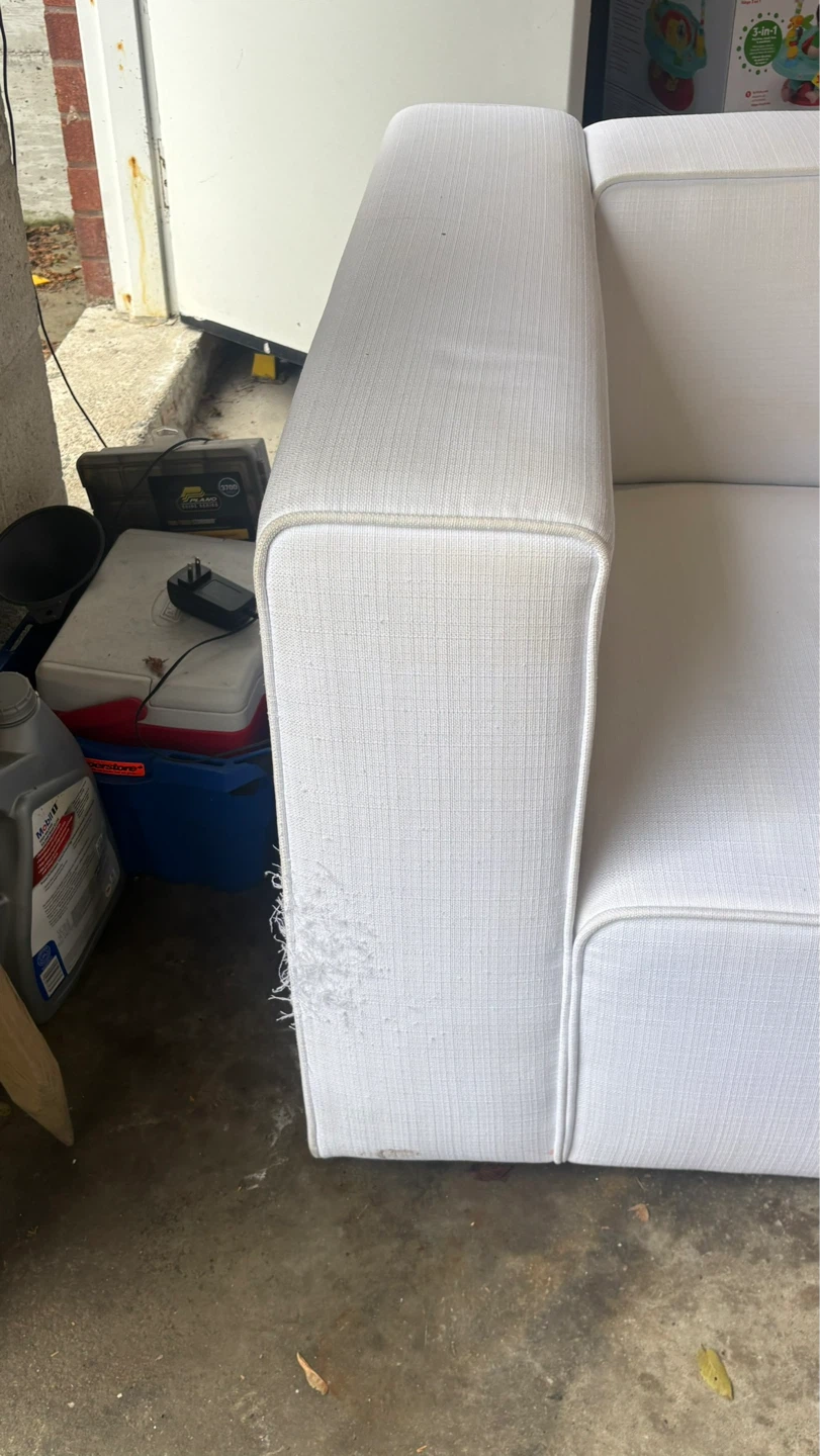 White Sectional Sofa - photo 4