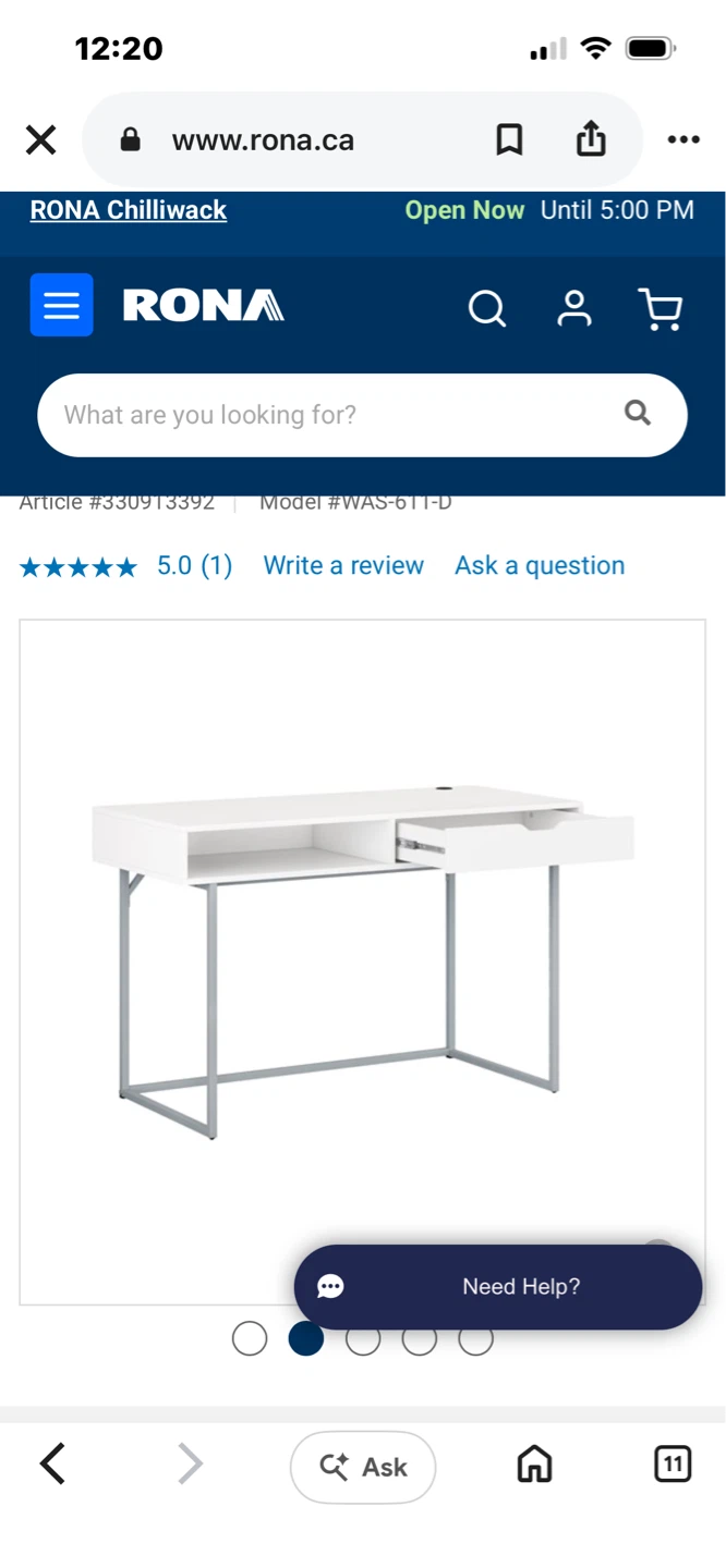 CorLiving Auston Computer Desk - White - photo 2