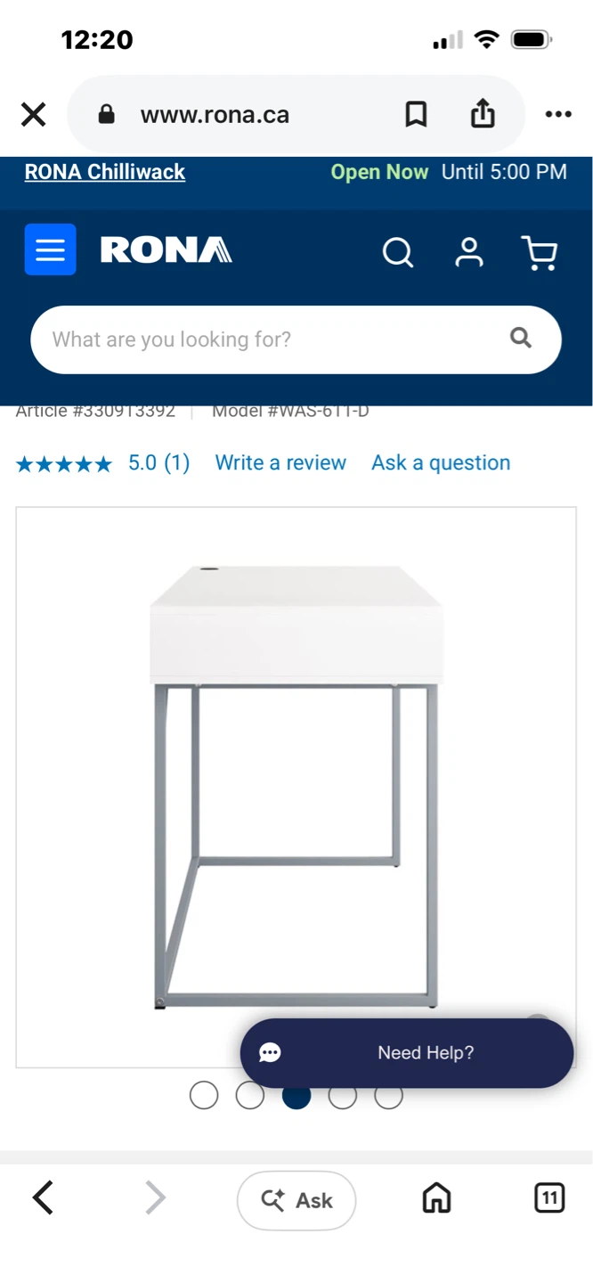 CorLiving Auston Computer Desk - White - photo 3
