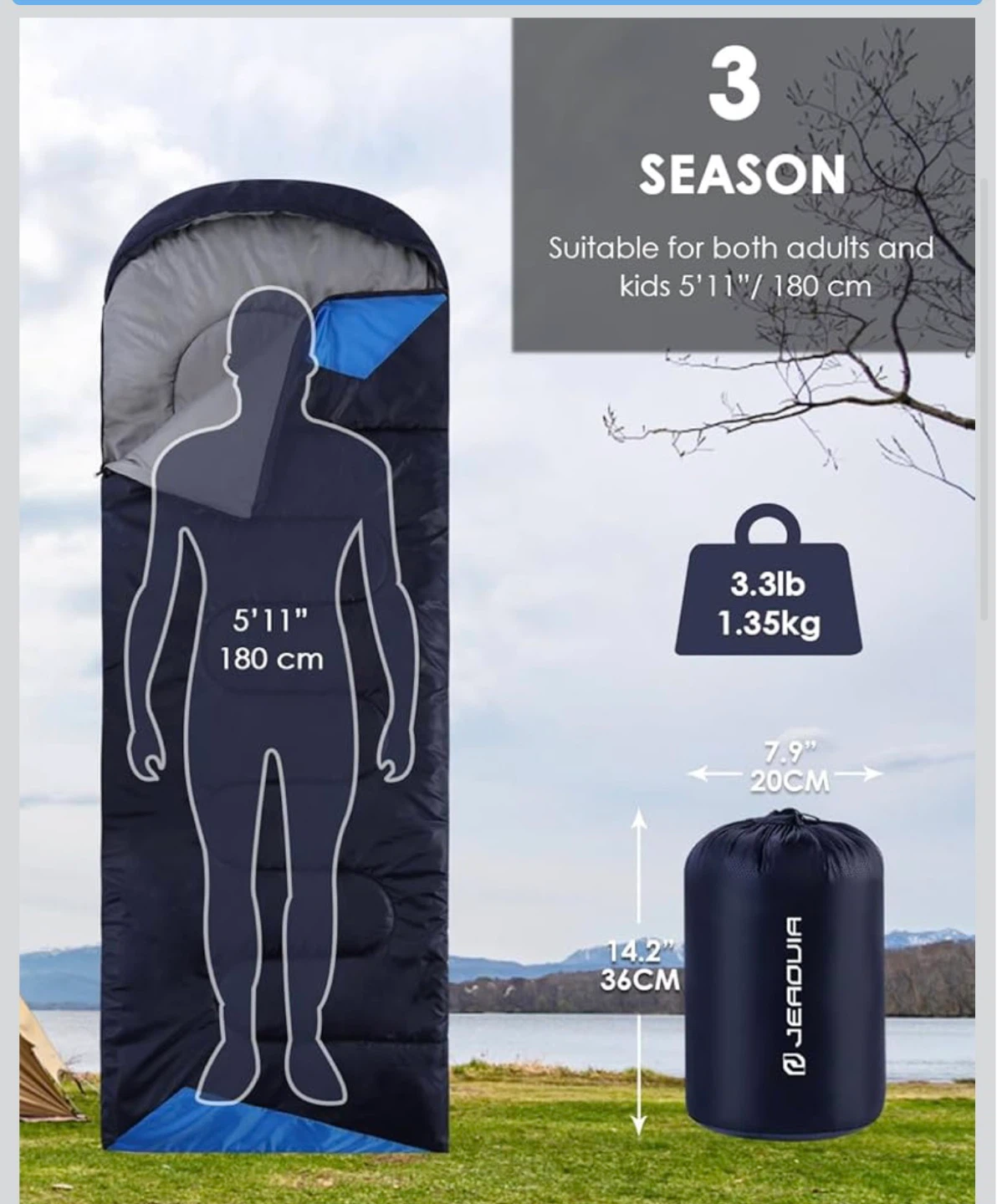 New 3-Season Sleeping Bag - photo 3
