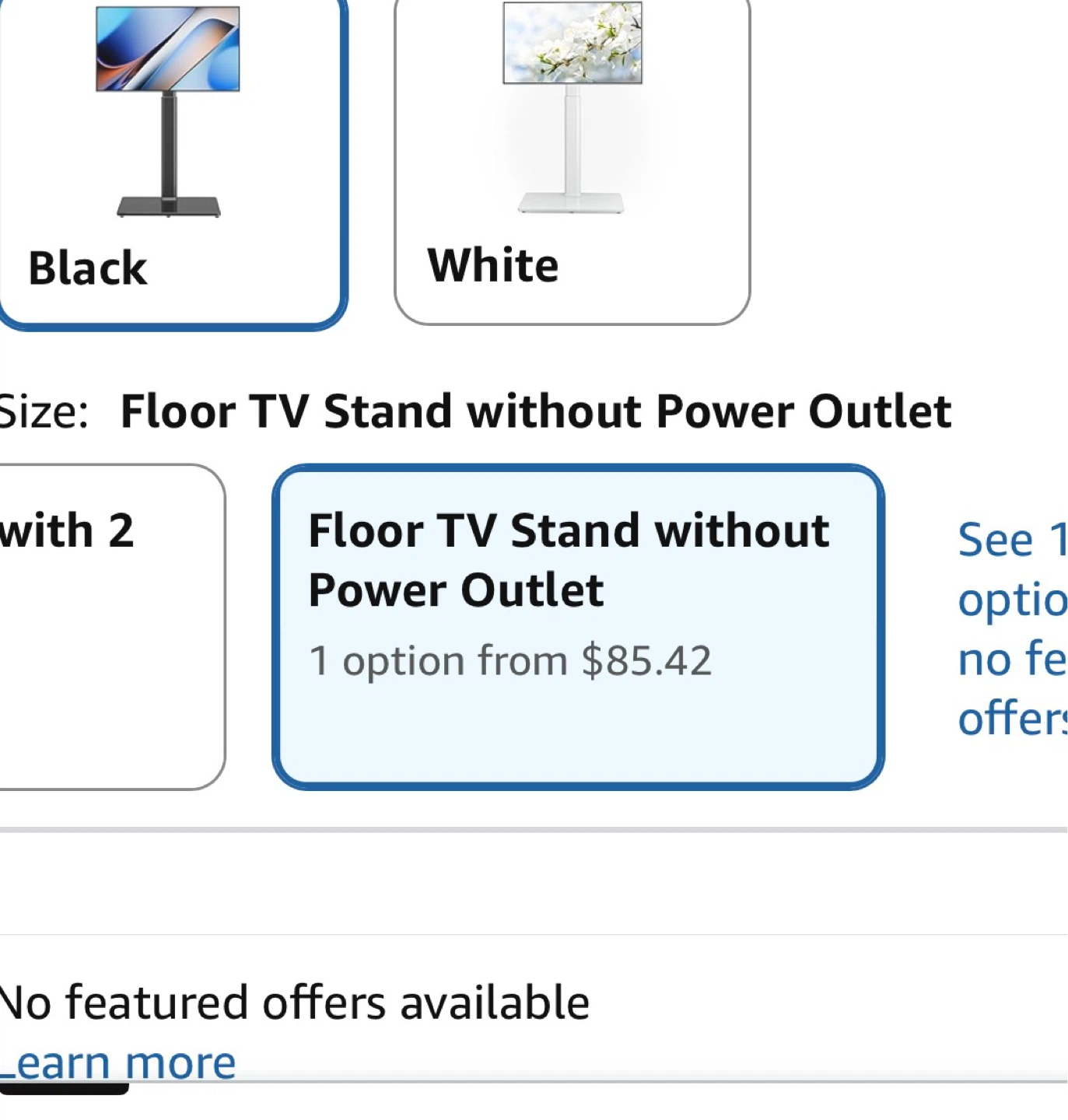 AX WABER Universal Floor TV Stand - Black - photo 4