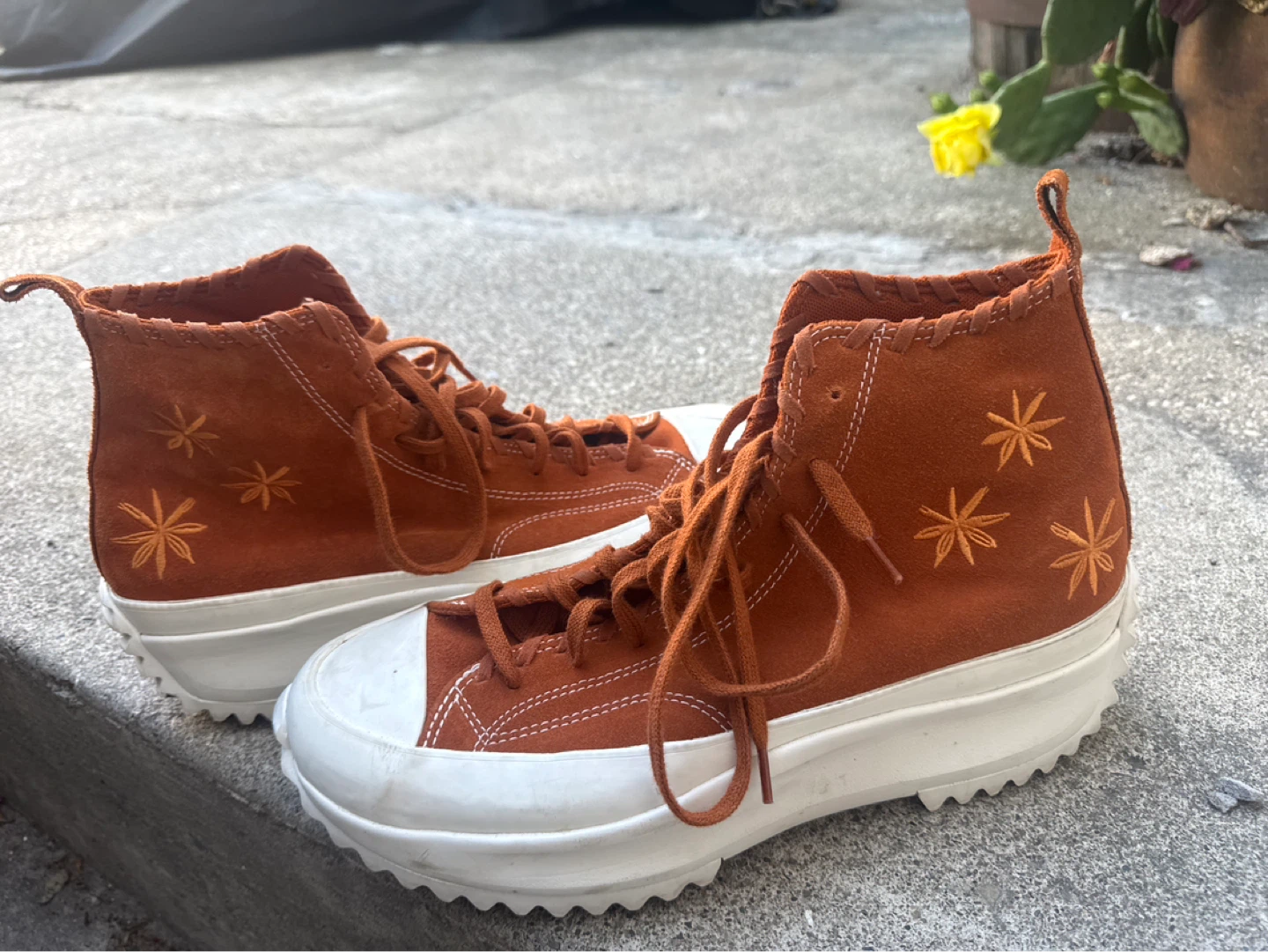 Converse Run Star Hike High Top Sneakers - Orange Suede - photo 4