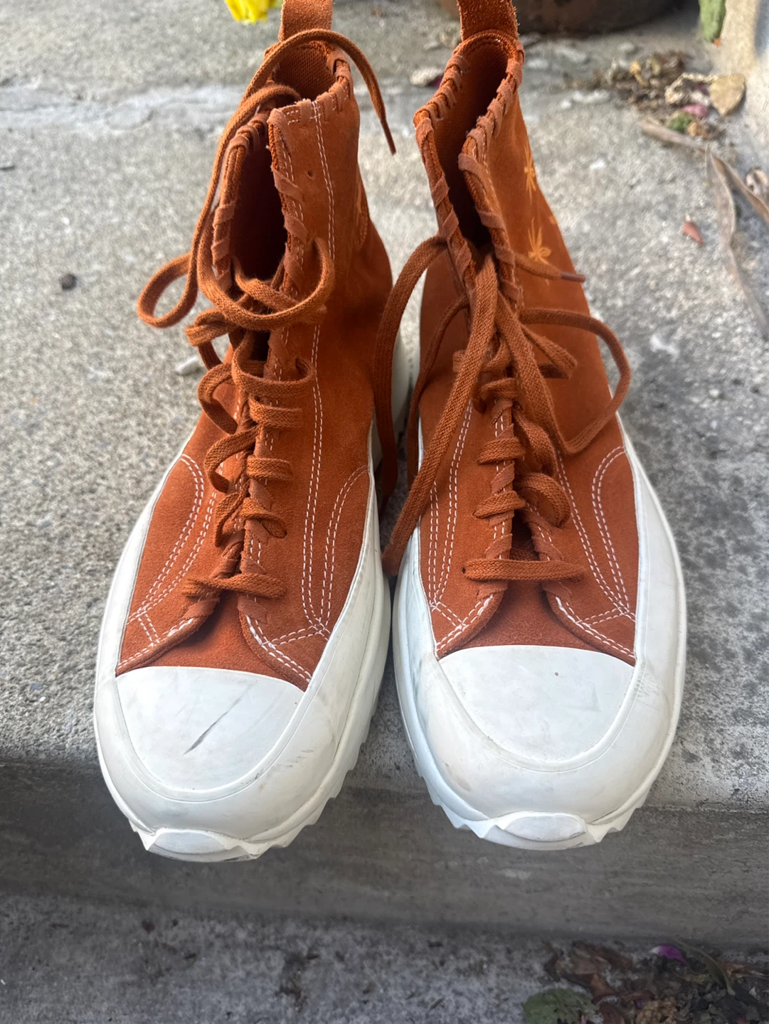 Converse Run Star Hike High Top Sneakers - Orange Suede - photo 2