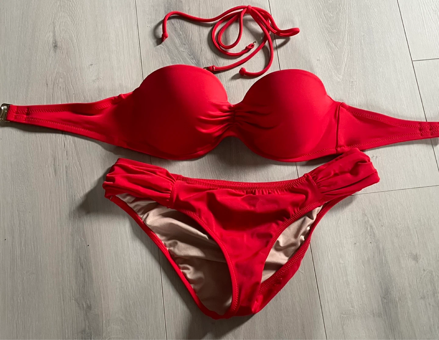 Victoria’s Secret Red Bikini Set Size S Strapless/Halter