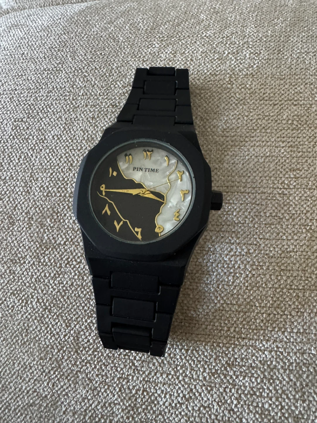 PIN TIME Black Watch with Arabic Numerals