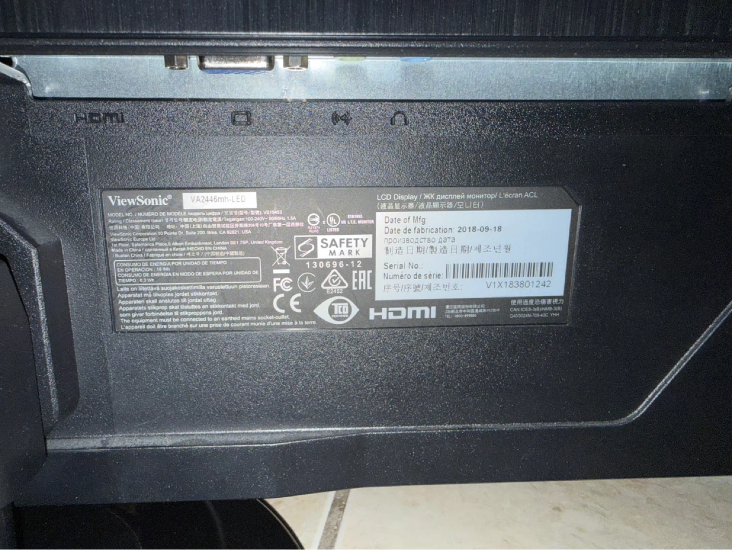 ViewSonic 24” monitor - photo 4
