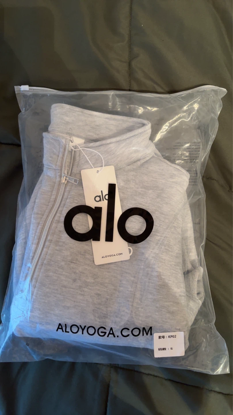 Alo Yoga Grey Half-Zip Sweatshirt Size S - photo 3