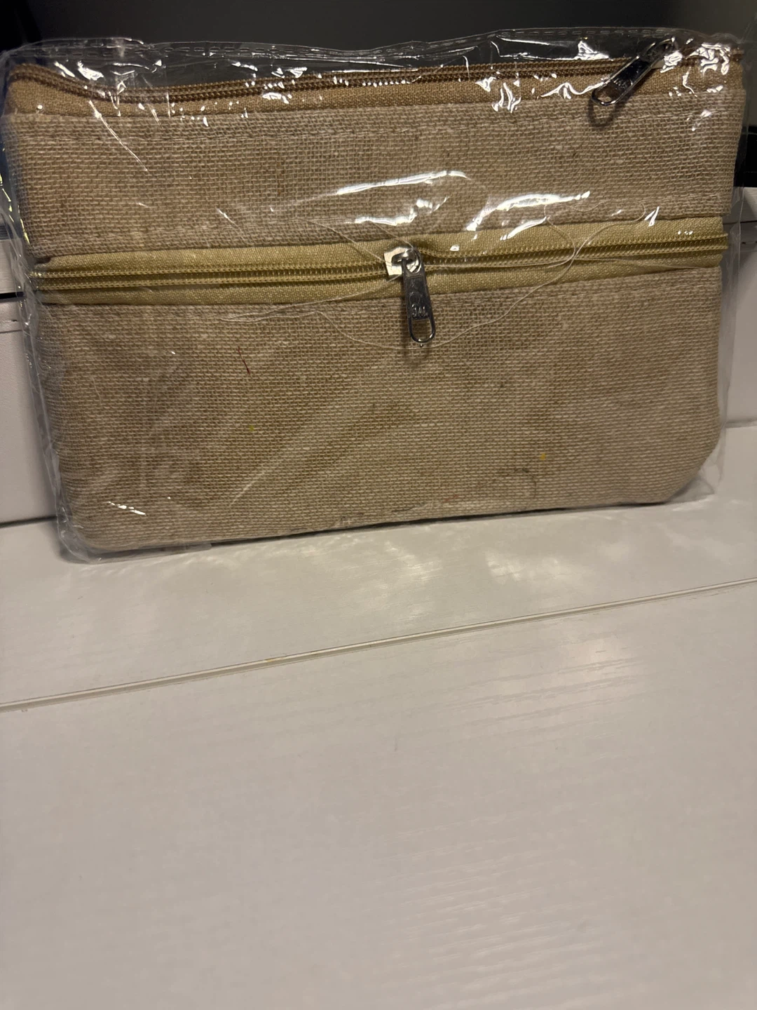 Beige Cosmetic pouch with Floral Print - photo 2