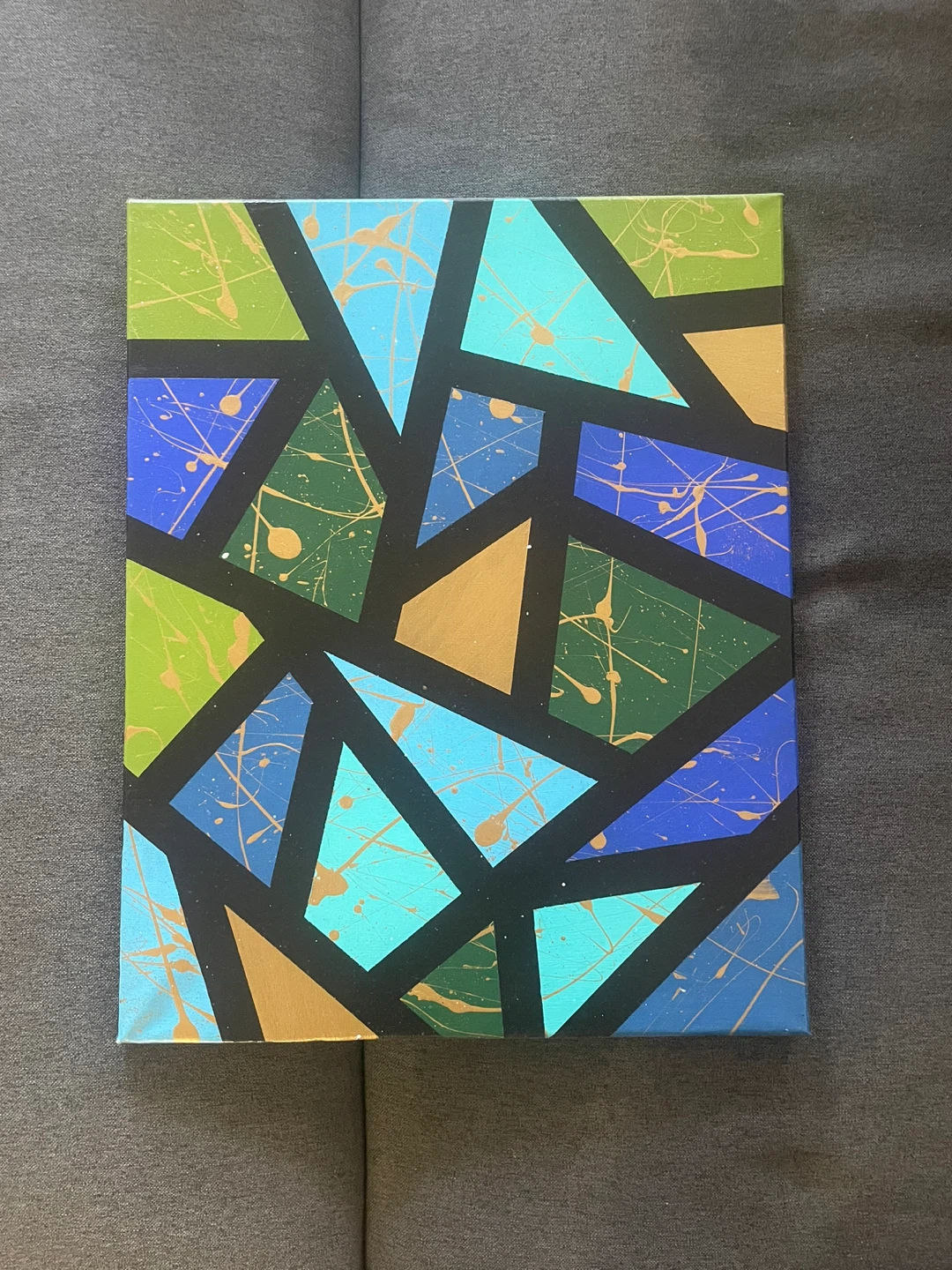 Abstract Geometric Canvas Art - photo 2
